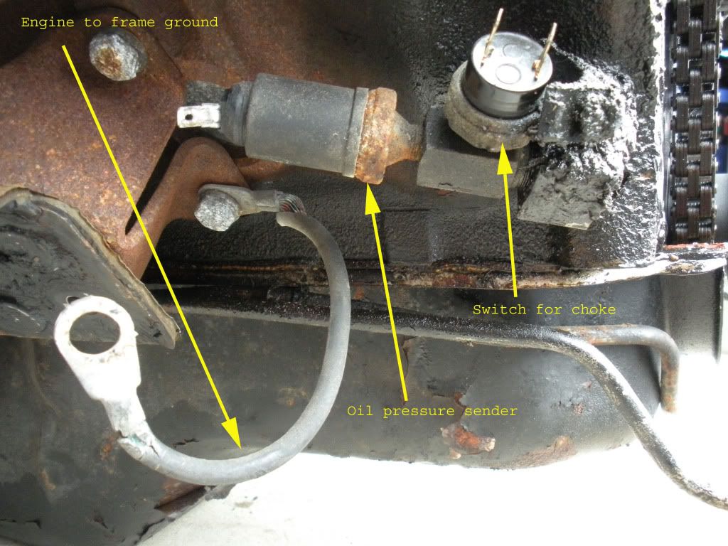 '88 GW Oil Pressure Switch Location International Full Size Jeep